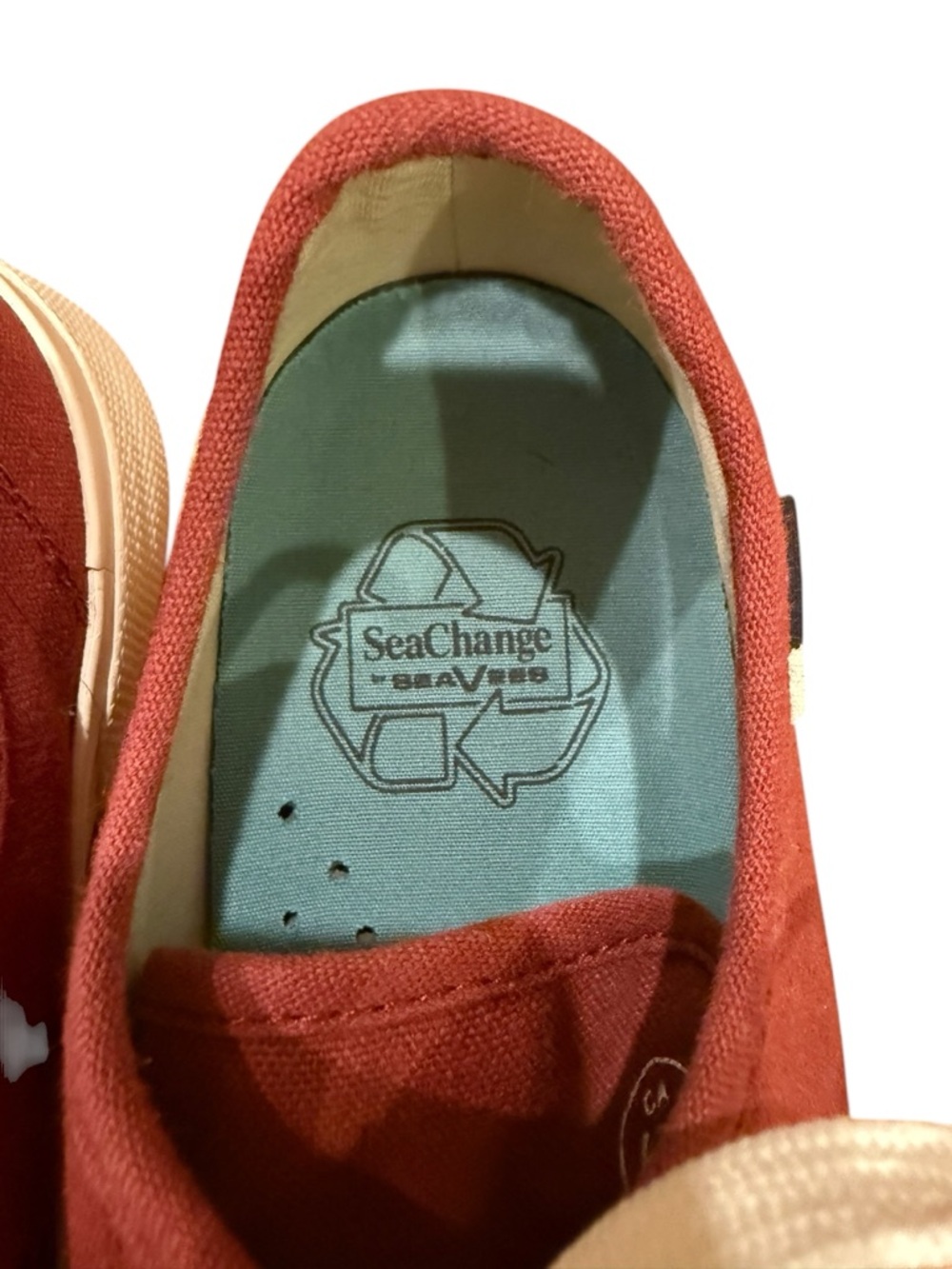 NWOT SeaVees - SeaChange Burt Henna Recycled Cotton Canvas Sneakers - Size 7 - Picture 5 of 6